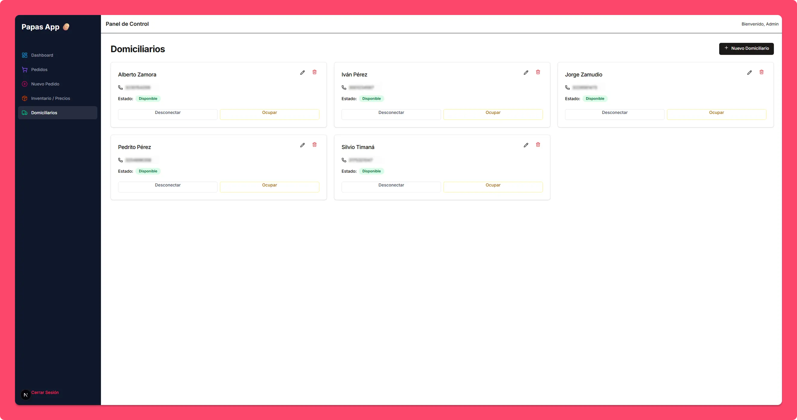 Dashboard Interno Vista 2